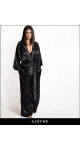 Czarny zestaw kimono i spodnie Sjofne Elegancki Odzież domowa homewear